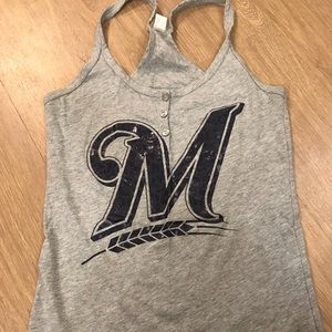 Milwaukee Brewers tank by Pink. Size M.